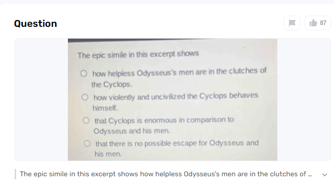 How Does the Epic Simile Show the Impossibility of Escape for Odysseus and His Men?